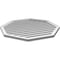 Ekena Millwork Octagonal Surface Mount PVC Gable Vent: Functional, w/ 2"W x 1-1/2"P Brickmould Frame, 38"W x 38"H GVPOC38X3802SF - alternate 5